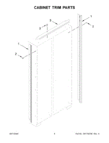 03 - Cabinet Trim Parts parts for Whirlpool Refrigerator JBSS42E22L01 from AppliancePartsPros.com