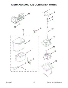 06 - Icemaker And Ice Container Parts parts for Whirlpool Refrigerator JBSS42E22L01 from AppliancePartsPros.com