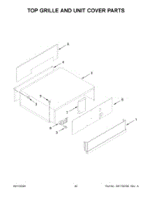 12 - Top Grille And Unit Cover Parts parts for Whirlpool Refrigerator JBSS42E22L01 from AppliancePartsPros.com