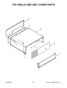 12 - Top Grille And Unit Cover Parts parts for Whirlpool Refrigerator JBSS48E22L00 from AppliancePartsPros.com