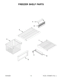 08 - Freezer Shelf Parts parts for Whirlpool Refrigerator JBSS48E22L00 from AppliancePartsPros.com