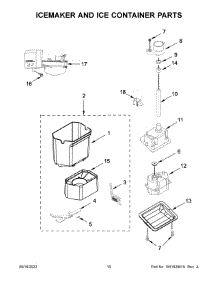 06 - Icemaker And Ice Container Parts parts for Whirlpool Refrigerator JBSS48E22L00 from AppliancePartsPros.com