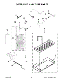14 - Lower Unit And Tube Parts parts for Whirlpool Refrigerator JBSS48E22L00 from AppliancePartsPros.com