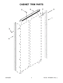 03 - Cabinet Trim Parts parts for Whirlpool Refrigerator JBSS48E22L00 from AppliancePartsPros.com