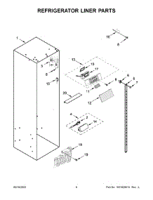 04 - Refrigerator Liner Parts parts for Whirlpool Refrigerator JBSS48E22L00 from AppliancePartsPros.com