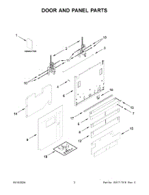02 - Door And Panel Parts parts for Whirlpool Dishwasher JDAF3924RX0 from AppliancePartsPros.com