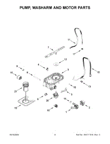 05 - Pump, Washarm And Motor Parts parts for Whirlpool Dishwasher JDAF3924RX0 from AppliancePartsPros.com