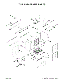 04 - Tub And Frame Parts parts for Whirlpool Dishwasher JDAF5924RL0 from AppliancePartsPros.com