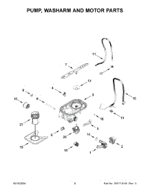 05 - Pump, Washarm And Motor Parts parts for Whirlpool Dishwasher JDAF5924RL0 from AppliancePartsPros.com