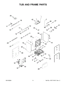 04 - Tub And Frame Parts parts for Whirlpool Dishwasher JDAF5924RM0 from AppliancePartsPros.com