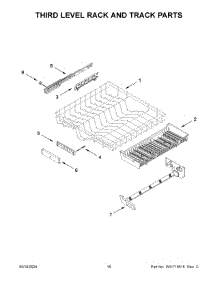 09 - Third Level Rack And Track Parts parts for Whirlpool Dishwasher JDAF5924RM0 from AppliancePartsPros.com