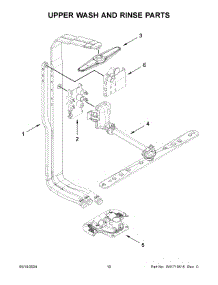06 - Upper Wash And Rinse Parts parts for Whirlpool Dishwasher JDAF5924RM0 from AppliancePartsPros.com
