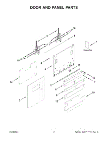 02 - Door And Panel Parts parts for Whirlpool Dishwasher JDAF5924RX0 from AppliancePartsPros.com