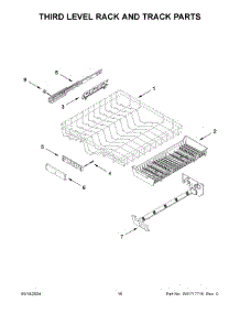 09 - Third Level Rack And Track Parts parts for Whirlpool Dishwasher JDAF5924RX0 from AppliancePartsPros.com