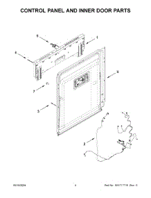 03 - Control Panel And Inner Door Parts parts for Whirlpool Dishwasher JDAF5924RX0 from AppliancePartsPros.com