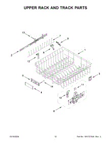 07 - Upper Rack And Track Parts parts for Whirlpool Dishwasher JDPSG244PS1 from AppliancePartsPros.com