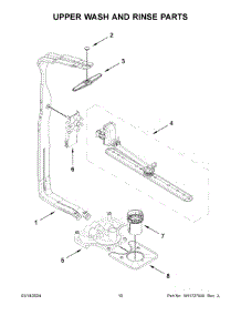 06 - Upper Wash And Rinse Parts parts for Whirlpool Dishwasher JDPSG244PS1 from AppliancePartsPros.com