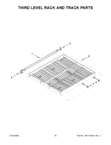 09 - Third Level Rack And Track Parts parts for Whirlpool Dishwasher JDPSG244PS1 from AppliancePartsPros.com