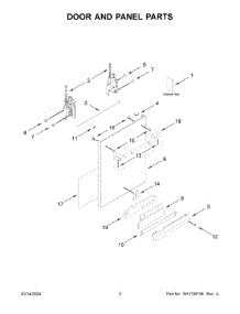 02 - Door And Panel Parts parts for Whirlpool Dishwasher JDPSS244PL1 from AppliancePartsPros.com