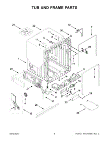 04 - Tub And Frame Parts parts for Whirlpool Dishwasher JDPSS244PM1 from AppliancePartsPros.com