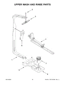 06 - Upper Wash And Rinse Parts parts for Whirlpool Dishwasher JDPSS244PM1 from AppliancePartsPros.com
