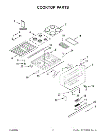 02 - Cooktop Parts parts for Whirlpool Range JDS1750ML1 from AppliancePartsPros.com