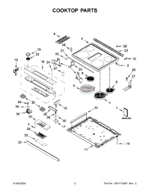 Cooktop Parts parts for Whirlpool Range JES1750ML1 from AppliancePartsPros.com