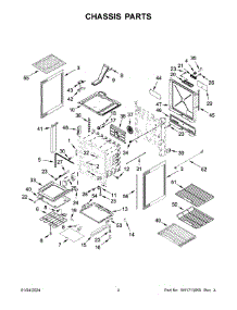 Chassis Parts parts for Whirlpool Range JES1750ML1 from AppliancePartsPros.com