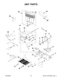 07 - Unit Parts parts for Whirlpool Refrigerator JFFCF72DKL07 from AppliancePartsPros.com