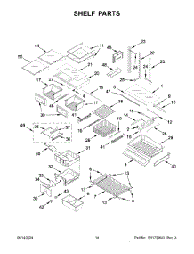 08 - Shelf Parts parts for Whirlpool Refrigerator JFFCF72DKL07 from AppliancePartsPros.com