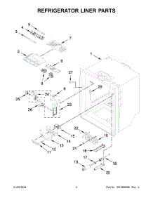 Refrigerator Liner Parts parts for Whirlpool Refrigerator JFFCF72DKM00 from AppliancePartsPros.com