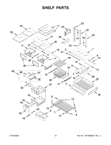 Shelf Parts parts for Whirlpool Refrigerator JFFCF72DKM00 from AppliancePartsPros.com