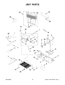 07 - Unit Parts parts for Whirlpool Refrigerator JFFCF72DKM01 from AppliancePartsPros.com