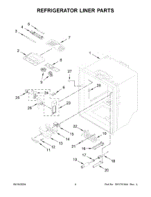 03 - Refrigerator Liner Parts parts for Whirlpool Refrigerator JFFCF72DKM01 from AppliancePartsPros.com