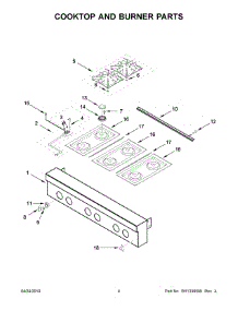 03 - Cooktop And Burner Parts parts for Whirlpool Cooktop JGCP436HL00 from AppliancePartsPros.com