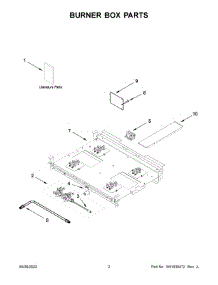 02 - Burner Box Parts parts for Whirlpool Range JGRP430HL05 from AppliancePartsPros.com