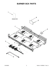 02 - Burner Box Parts parts for Whirlpool Range JGRP436HM00 from AppliancePartsPros.com