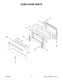 07 - Oven Door Parts parts for Whirlpool Range JGRP436HM00 from AppliancePartsPros.com