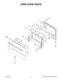 07 - Oven Door Parts parts for Whirlpool Range JGRP536HM01 from AppliancePartsPros.com