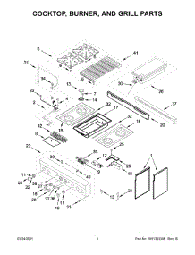 02 - Burner Box And Grill Parts parts for Whirlpool Range JGRP636HL00 from AppliancePartsPros.com