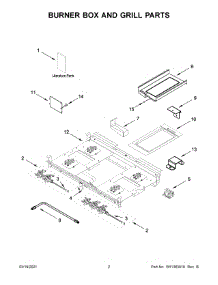 02 - Burner Box And Grill Parts parts for Whirlpool Range JGRP636HM00 from AppliancePartsPros.com