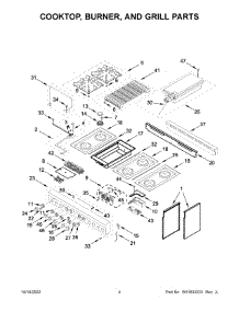 03 - Cooktop, Burner, And Grill Parts parts for Whirlpool Range JGRP648HL05 from AppliancePartsPros.com