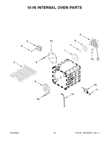 11 - 18-In Internal Oven Parts parts for Whirlpool Range JGRP648HL05 from AppliancePartsPros.com