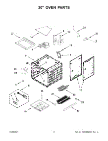 05 - 30" Oven Parts parts for Whirlpool Range JGRP648HM01 from AppliancePartsPros.com