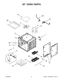 05 - 30" Oven Parts parts for Whirlpool Range JGRP748HL00 from AppliancePartsPros.com