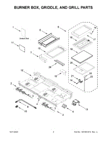 02 - Burner Box, Griddle, And Grill Parts parts for Whirlpool Range JGRP748HL05 from AppliancePartsPros.com