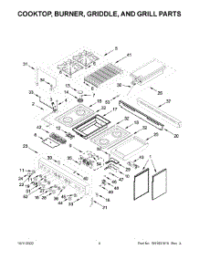 03 - Cooktop, Burner, Griddle, And Grill Parts parts for Whirlpool Range JGRP748HL05 from AppliancePartsPros.com