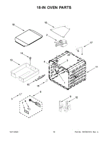 06 - 18-In Oven Parts parts for Whirlpool Range JGRP748HL05 from AppliancePartsPros.com