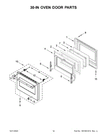 08 - 30-In Oven Door Parts parts for Whirlpool Range JGRP748HL05 from AppliancePartsPros.com