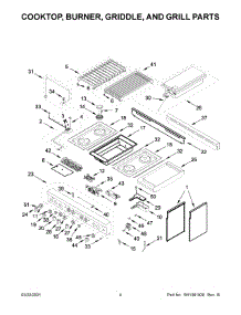 03 - Cooktop, Burner, Griddle, And Grill Parts parts for Whirlpool Range JGRP748HM00 from AppliancePartsPros.com